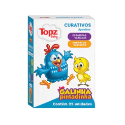 Curativo Topz Baby Galinha Pintadinha Com 25 Unidades