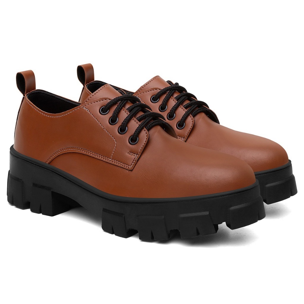 Mocassim Oxford Feminino Tratorado marrom Caramelo Clássico Moderno