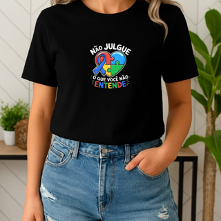 Camiseta Autismo Frase Mãe De Autista Feminina 100% Algodão em Oferta na Shopee