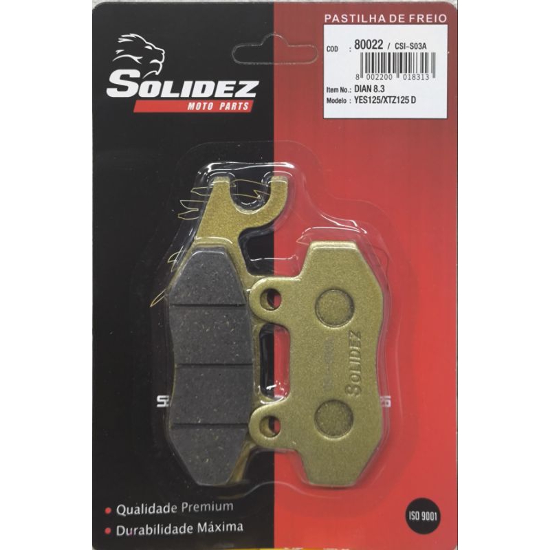 Pastilha de Freio Dianteiro Yes 125 / Xtz 125 / Kansas 150 / XTZ 250 / LANDER 250 / TENERE 250