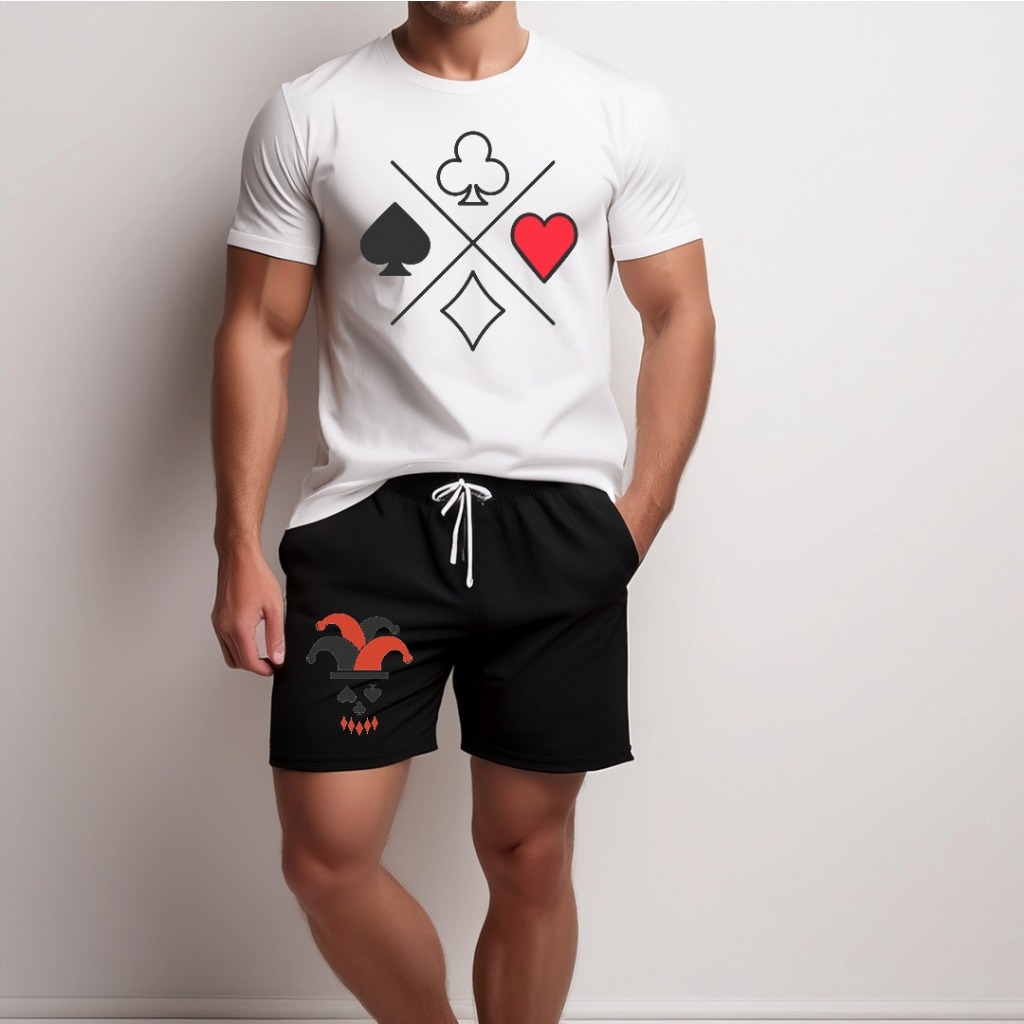 conjunto kit Camiseta camisa e Short Tectel Conjunto Masculino Estilo Casual DJ Marshmello Streetwear Lançamento