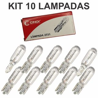 Kit 10 Lampadas T5 1,2w Painel Pinguinho Esmagada Para Carro Moto em Oferta na Shopee