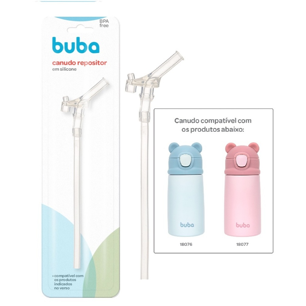 Canudo Refil Repositor Buba em Silicone 18838 em Oferta na Shopee