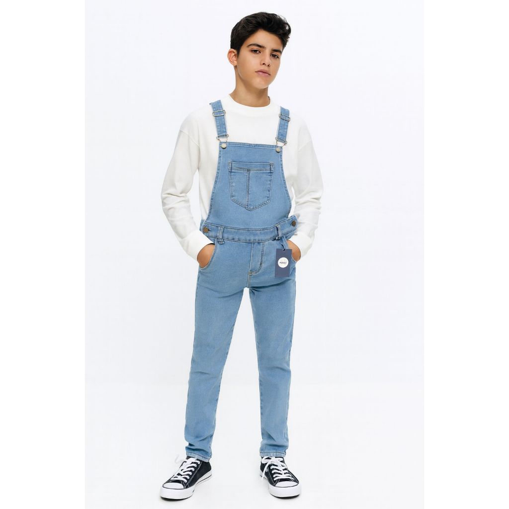 Jardineira Masculina Jeans Infantil Juvenil Menino Elastano em Oferta na Shopee