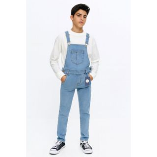 Jardineira Masculina Jeans Infantil Juvenil Menino Elastano em Oferta na Shopee