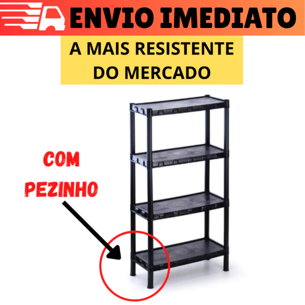 Prateleira Estante Modular Multiuso 4 Andares Organizadora