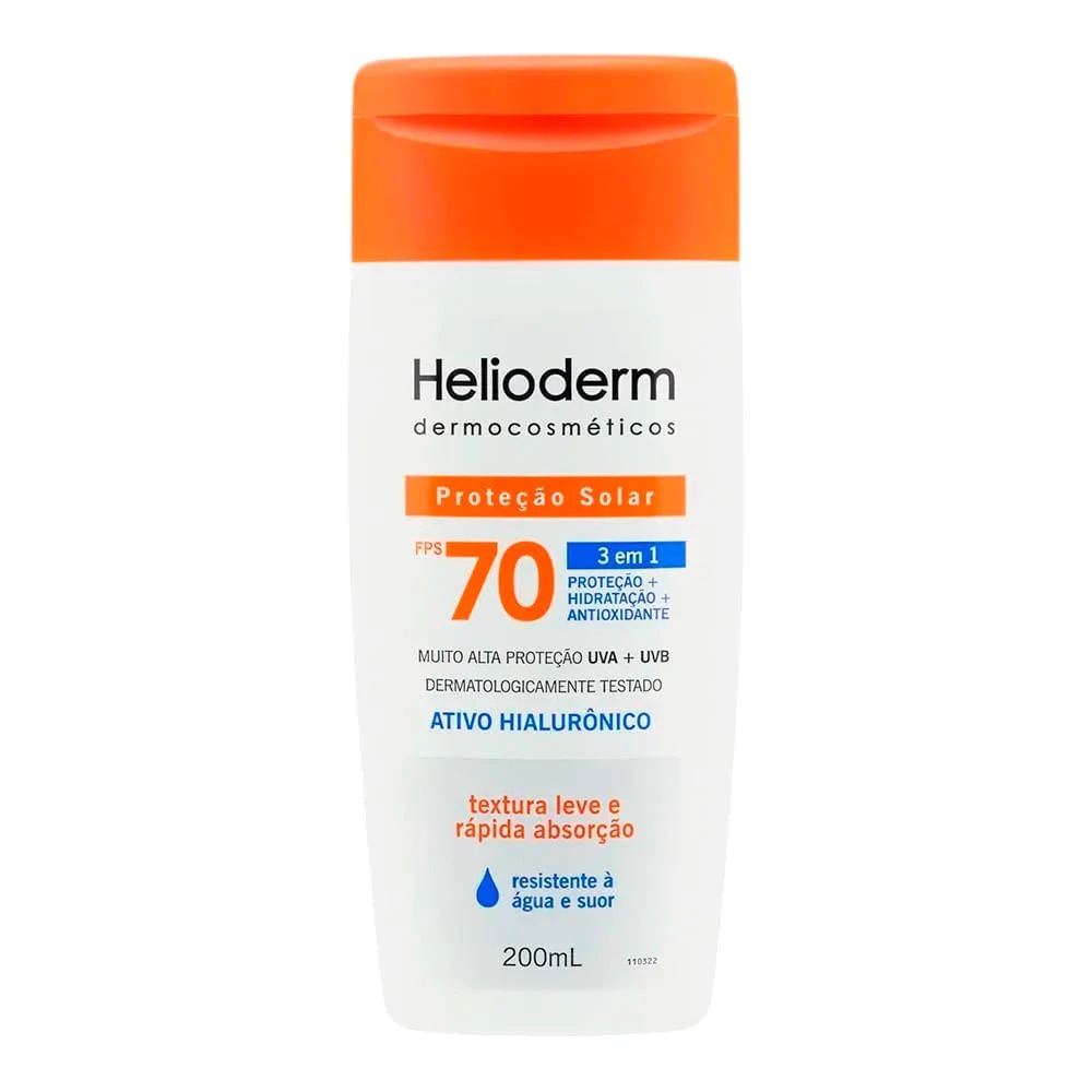 Protetor Solar Corporal Helioderm FPS 70 3 em 1 200ml em Oferta na Shopee
