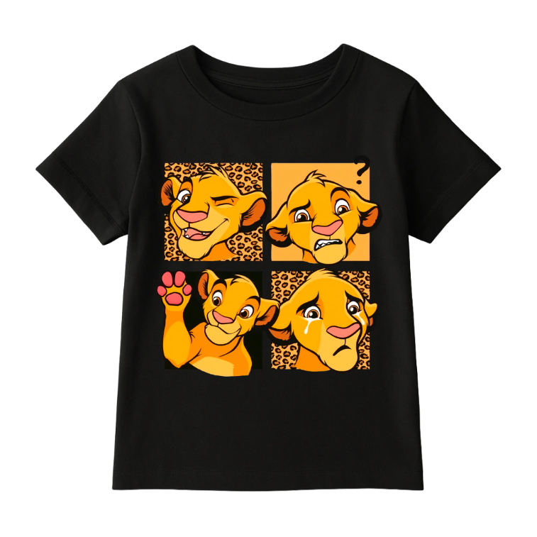 Camiseta Infantil Basica Estampada Camisa 100% Algodão Unissex - O Rei Leão