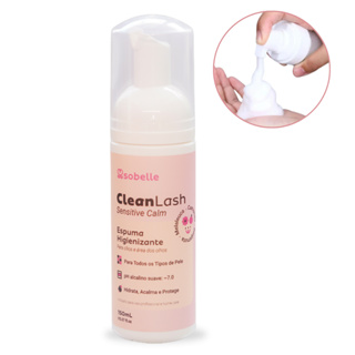 Espuma de Limpeza Para Extensão de Cilios Sensitiv Care Sobelle 150ml pH 7.0 Hidrata Protege e Acalma a Pele em Oferta na Shopee