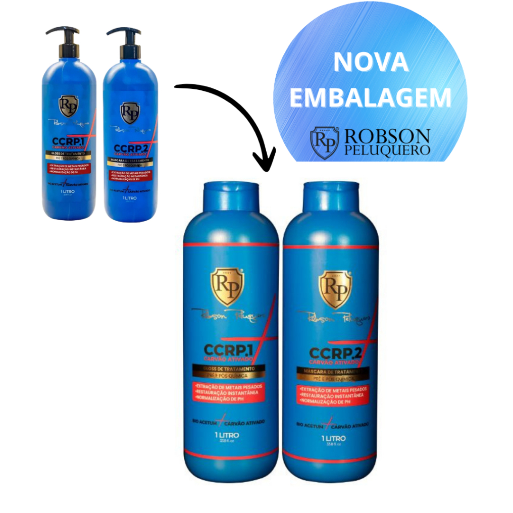 Kit CCRP Carvão Ativado 1 Litro Robson Peluquero