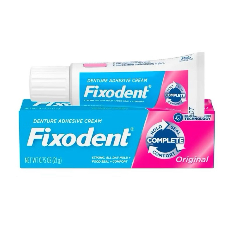 Kit Fixodent Creme Fixador de Prótese Dentária 21g – 1/2/3/4/5/6 Tubos envio imediato