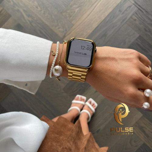 Smartwatch Ultra MAX Gold - SUPER PROMOÇÃO - Relógio Inteligente Sem Fio Smartwatch Bluetooth Call