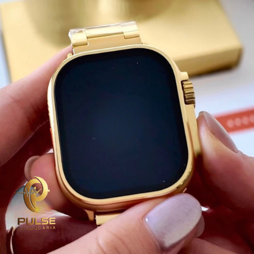 Relógio digital ultra MAX Gold Relógio Inteligente Sem Fio Smartwatch Bluetooth Call - PROMOÇÃO