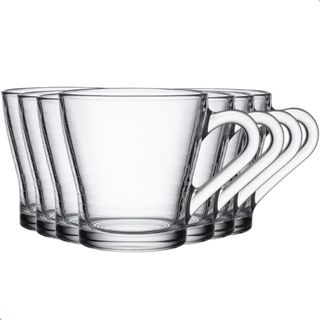 Jogo de Canecas em Vidro 190ml para Chá e Café – Kit com 6 ou 12 Peças Resistentes e Elegantes em Oferta na Shopee