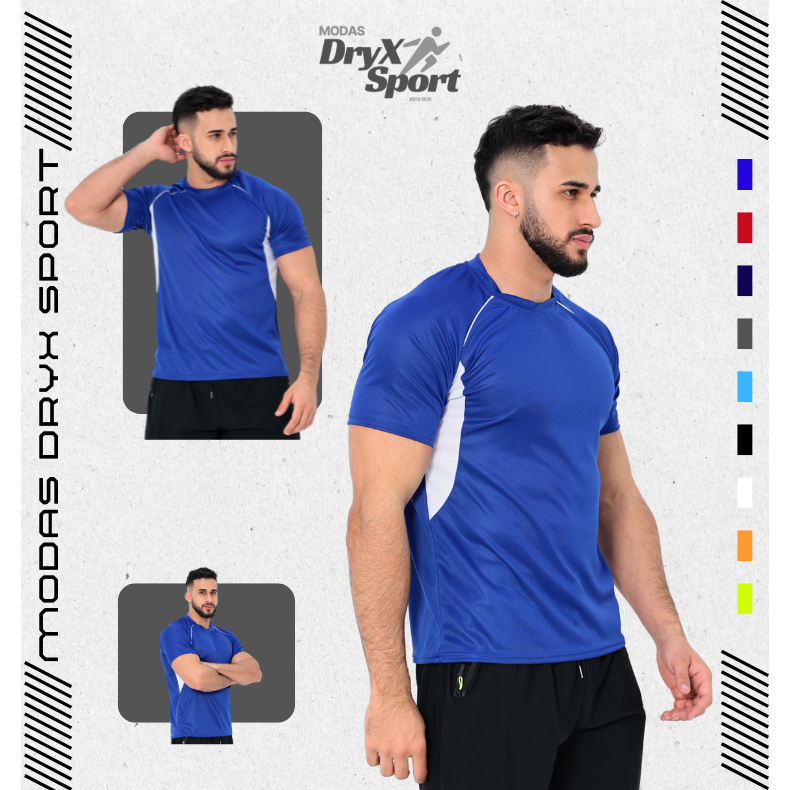 Camisa Masculina Academia Slim Fitness Camisetas 100% Poliéster Secagem Rápida Leve e Confortável