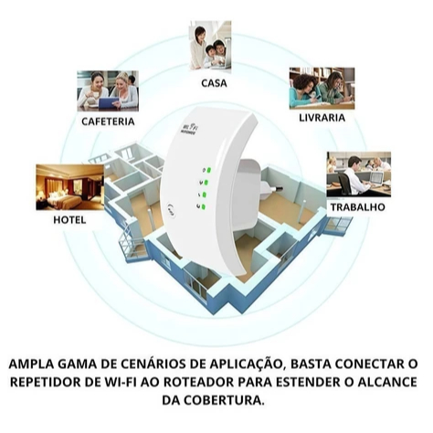 Repetidor Amplificador De Sinal Wifi 600/mbps Ultra Rápido sinal forte MM