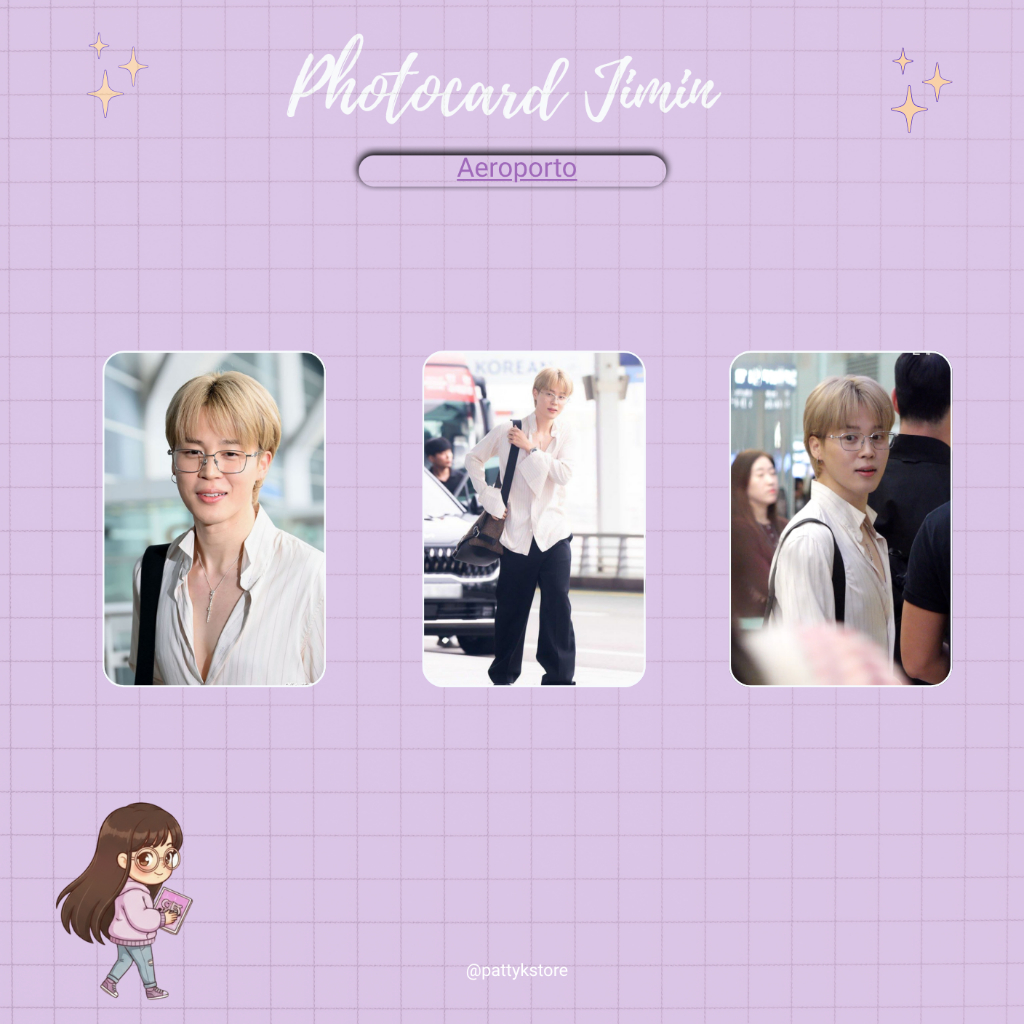 Photocard Jimin Aeroporto  ICN| Fanmade|Kpop|BTS|Park Jimin| JM