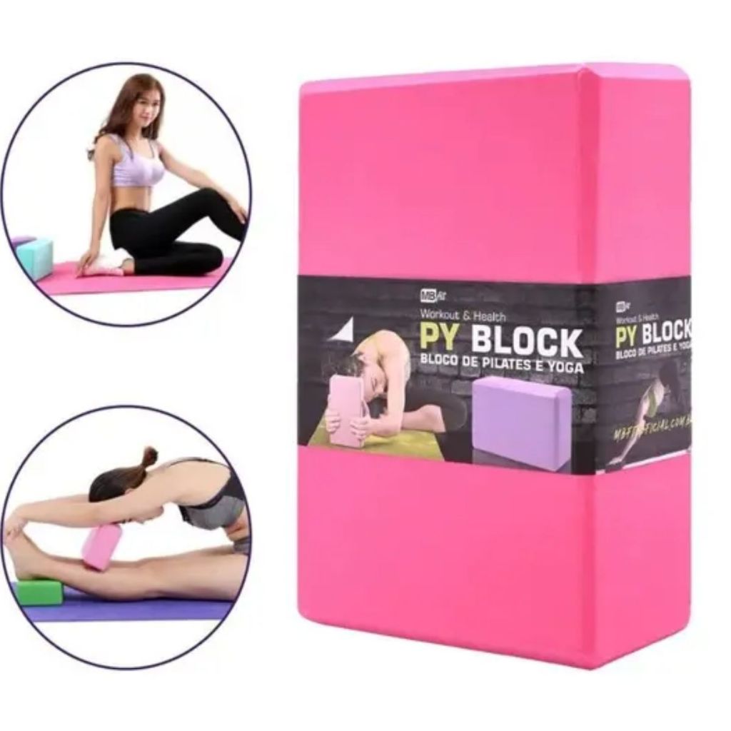 Bloco de Yoga Tijolinho para Ioga e pilates 23x15x7cm