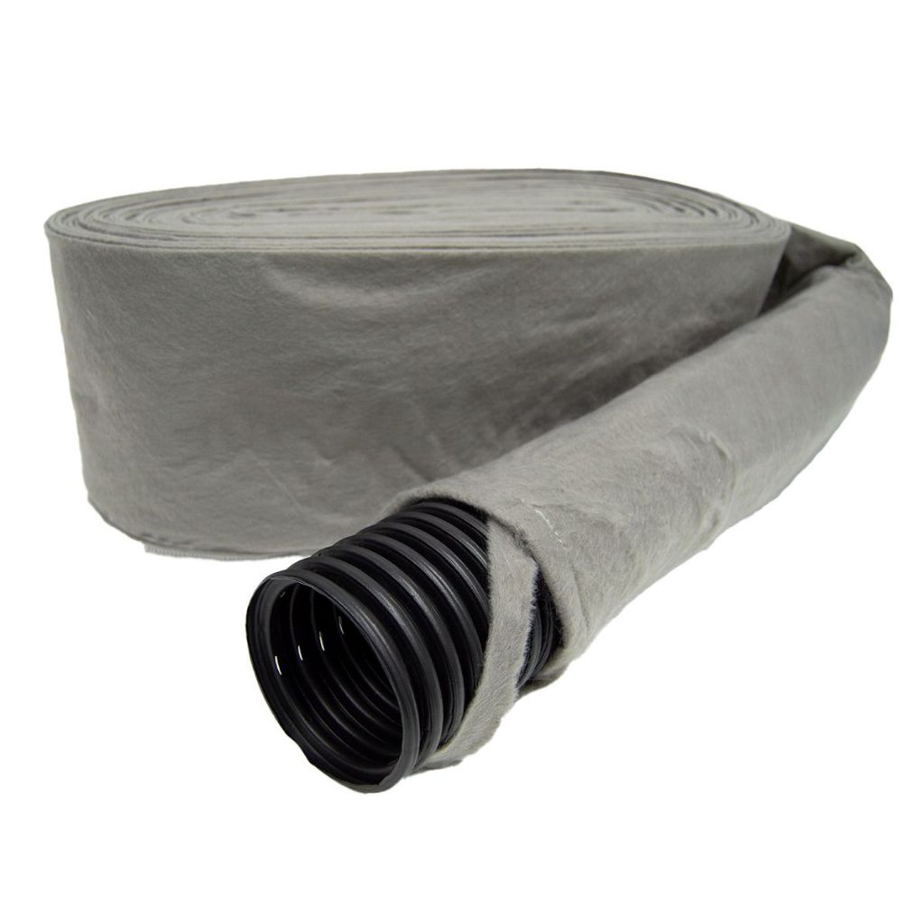50 metros Camisa Tubo Geodreno 2,5 Pol (65mm) de Manta Geotêxtil Drenante Canteiro e Obras de Drenagem