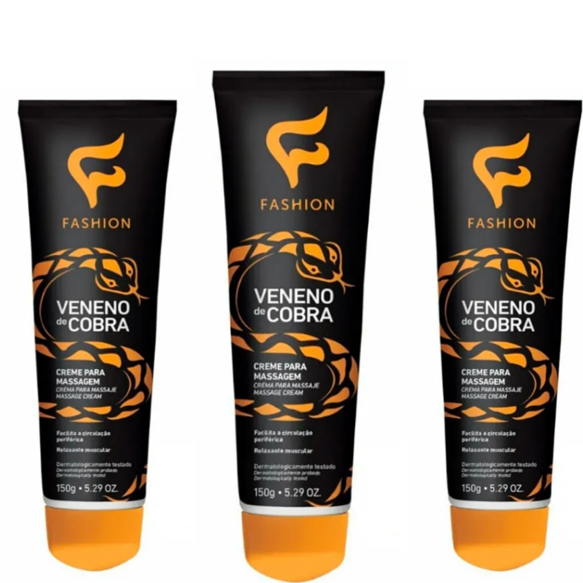 Veneno de Cobra Fashion Kit Com 03 Unidades 150ML- Fashion Cosméticos