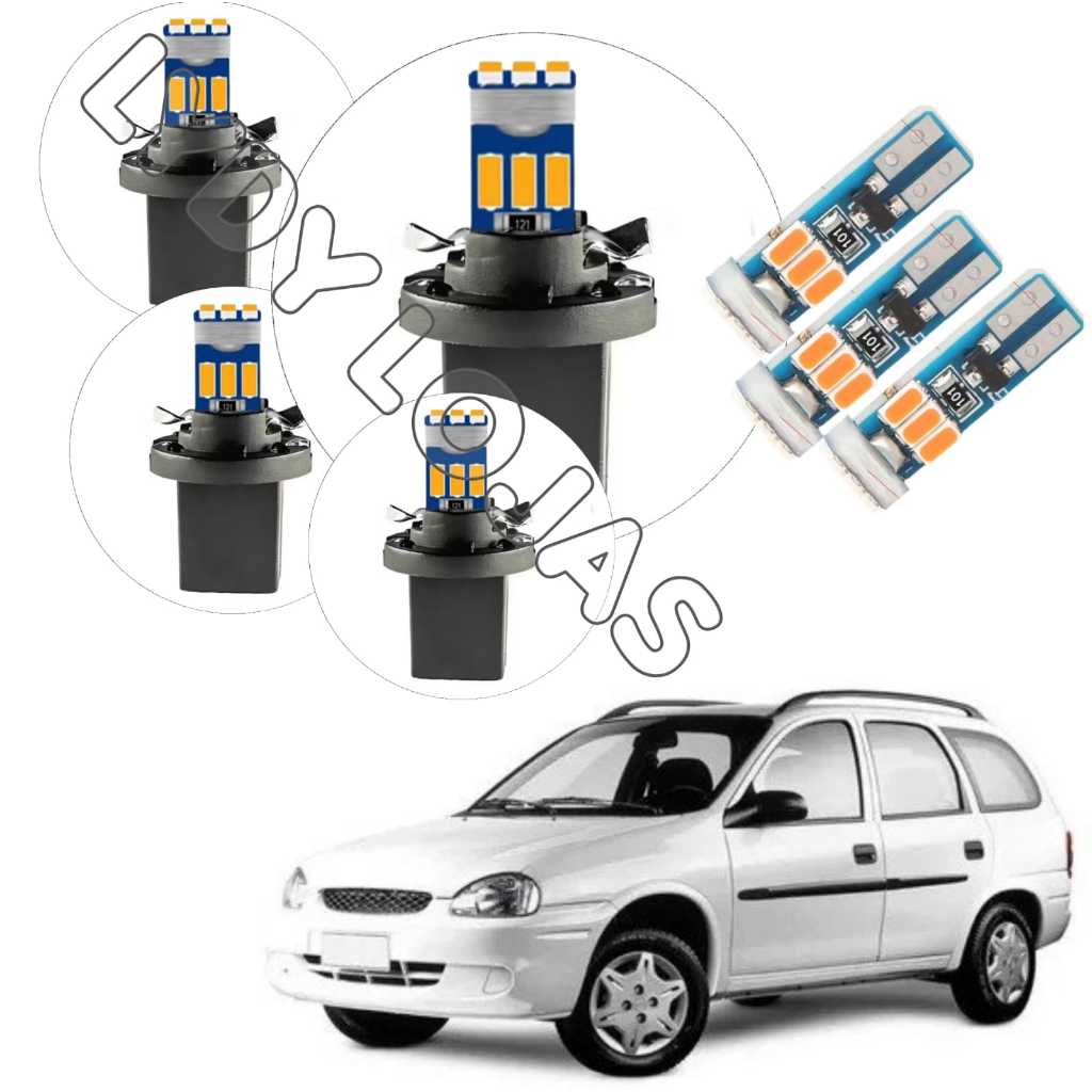 Lampada led Laranja/ Ice Blue painel instrumento Corsa Wind Wagon com Rpm