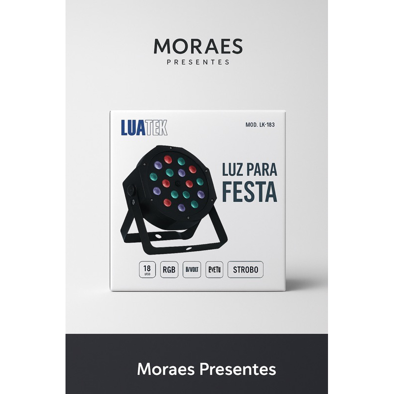 Refletor de Luz LED para Festas – Luatek, Modelo LK-183.