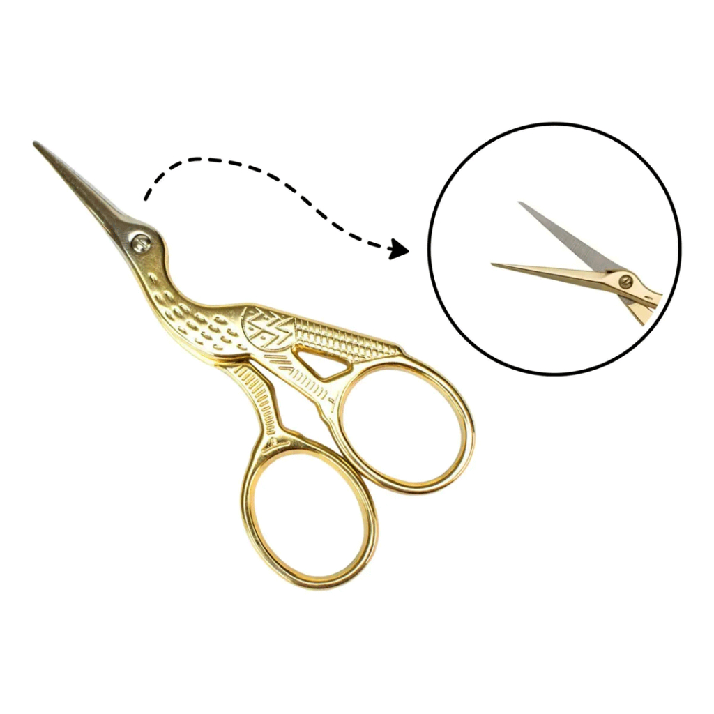 Tesoura De Alfaiataria Design de Sobrancelha Cilios Com Cortador De Pássaro / Garça / Bordado