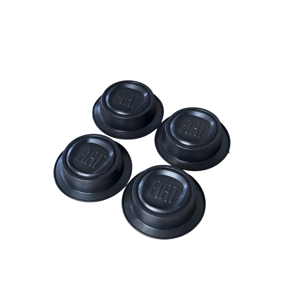 Jogo Calota Miolo Copinho Roda Ferro Fiat Uno Elba Fiorino Preto