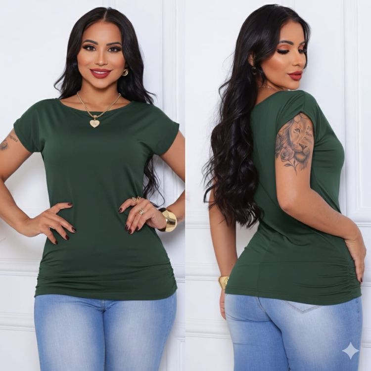 Blusinha Feminina Básica Veste Leg Romantic M ao GG