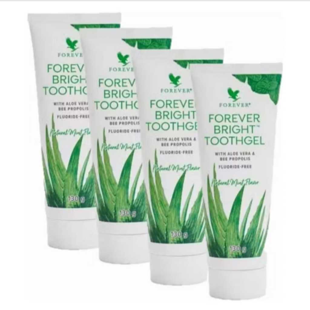 Kit 04 Unidades Gel Dental Forever Living Aloe Vera 130g –  Natural, Sem Flúor, Com Própolis e Menta