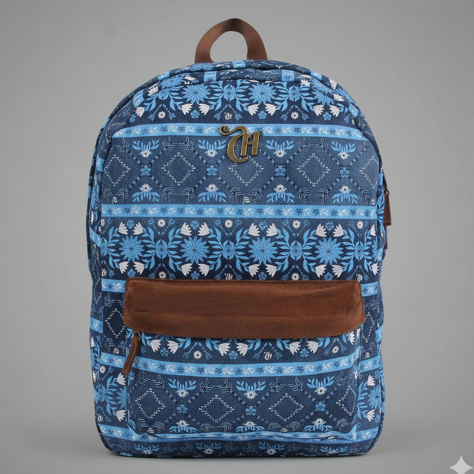 Mochila Escolar Feminina Menina Trabalho Academia Capricho Etnic Blue Dermiwil Original