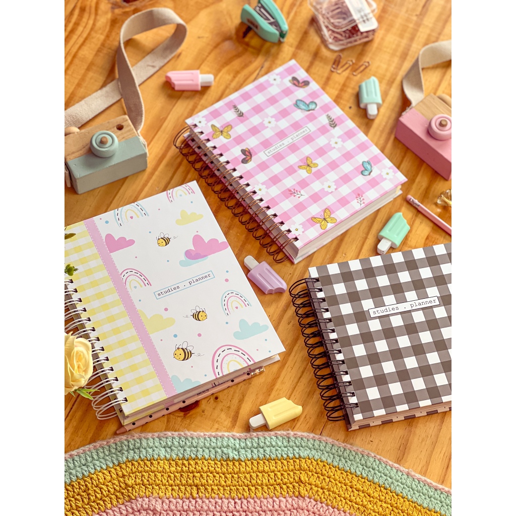 📘 Planner de Estudos Não Datado A5 | Agenda Escolar Universitária | Personalizável com Nome | Capa em Oferta na Shopee