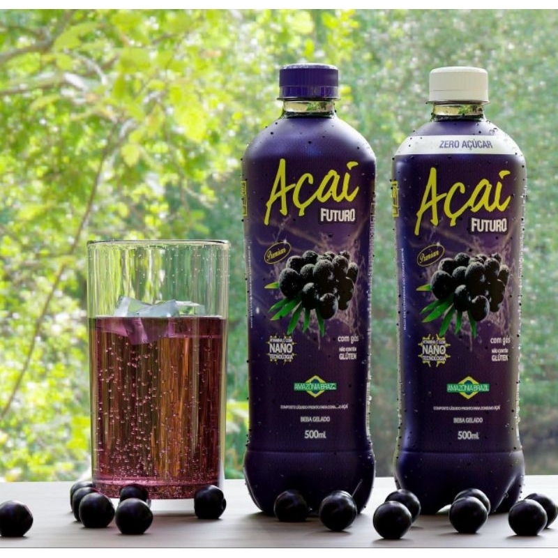 Açaí Futuro 500ml  O Refrigerante de Açaí sem adição de açúcar– Refrescância e Energia da Amazônia em Cada Gole 🍇❄️ em Oferta na Shopee