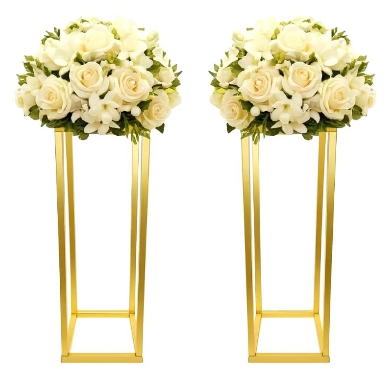 kit com 2 colunas de arranjos de flores para decoração 80cm de altura em Oferta na Shopee
