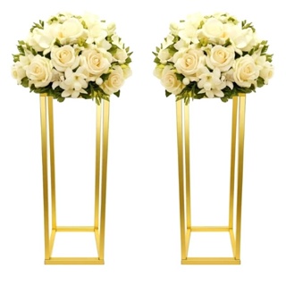 kit com 2 colunas de arranjos de flores para decoração 80cm de altura em Oferta na Shopee