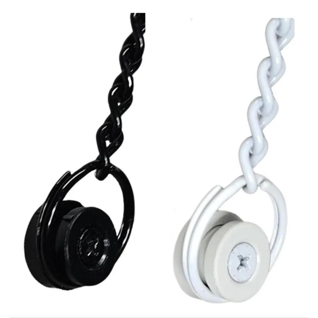 Kit Corrente Janela Basculante De Vidro 2 Argolas 1 Corrente