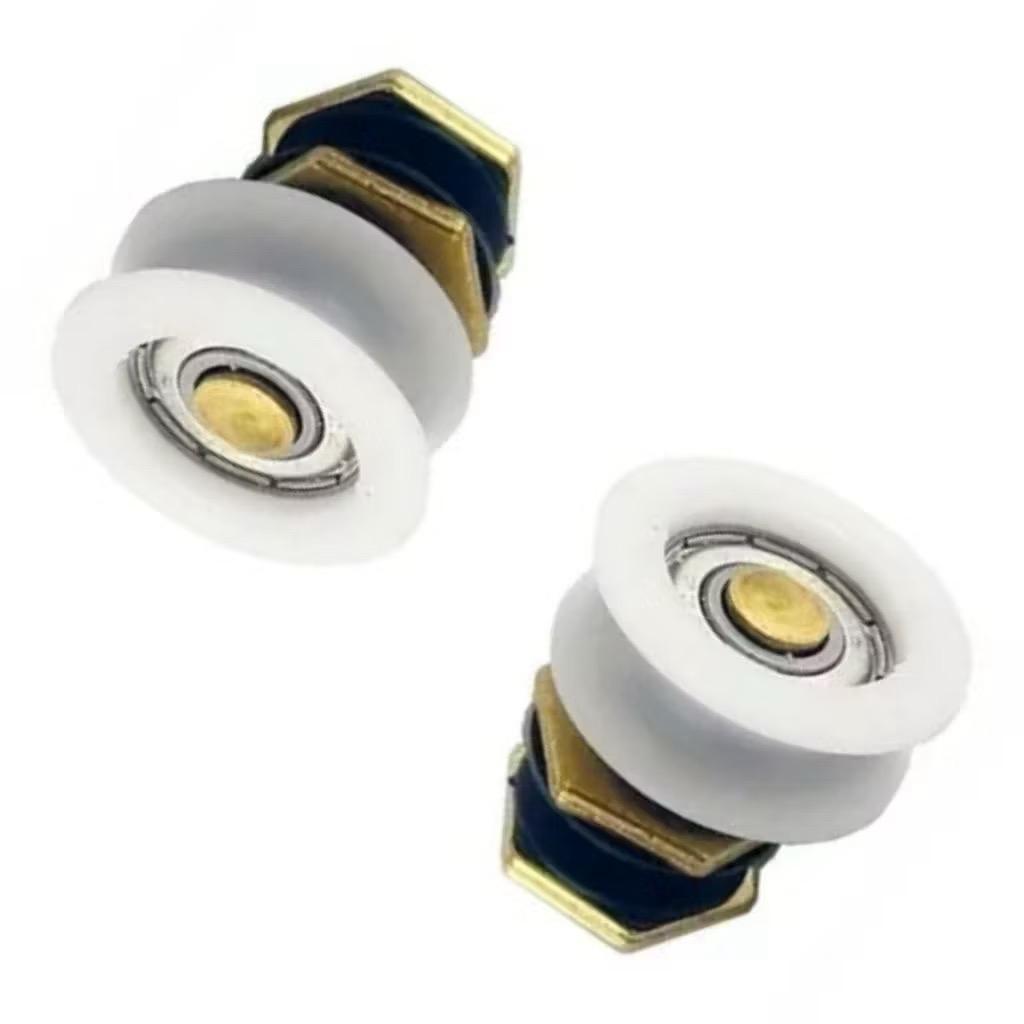 2 Roldanas Blindex Box  Banheiro De Vidro (08mm) Temperado - Modelo Aluminium Blindex