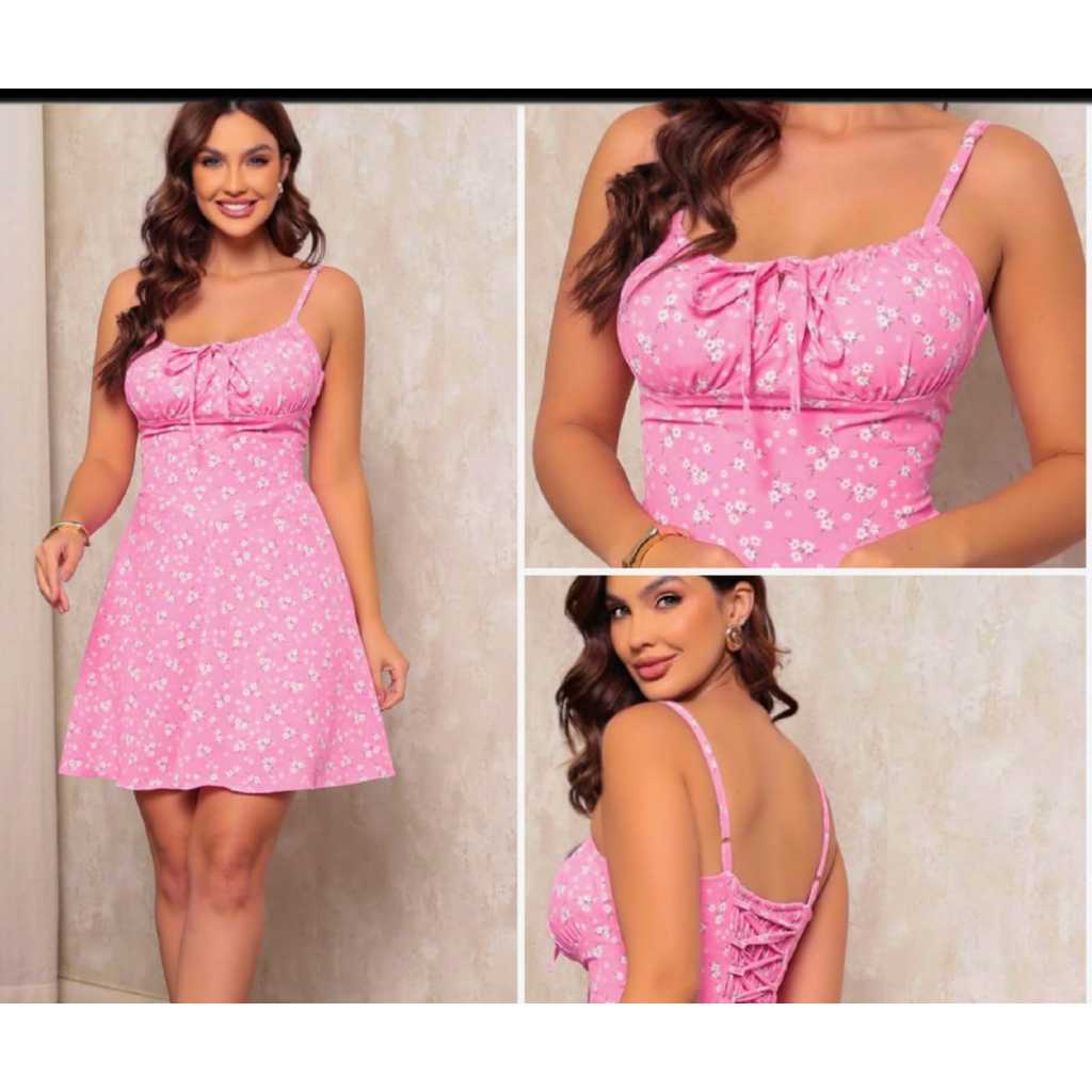 Vestido feminino Alcinha Versão Curto. Elastex Cruzada nas custas Tendência, 2025 em Oferta na Shopee