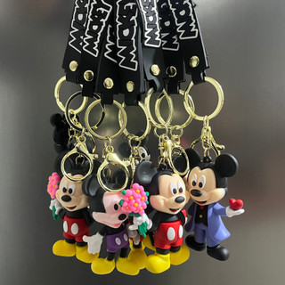 Chaveiros Mickey Dourado 3D Chaveiro Porta Chave Carro Anime Mochila Cartoon