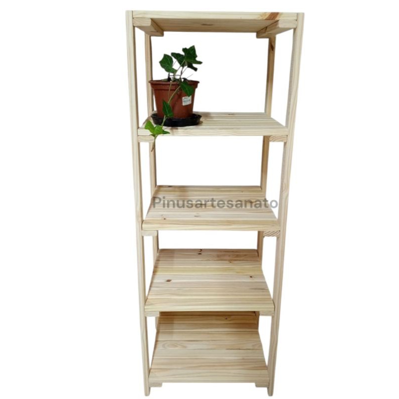 Estante Organizadora 5 Prateleira De Madeira pinus 118x40x40imagens e foto feito e produzido na loja. são todas Reais .