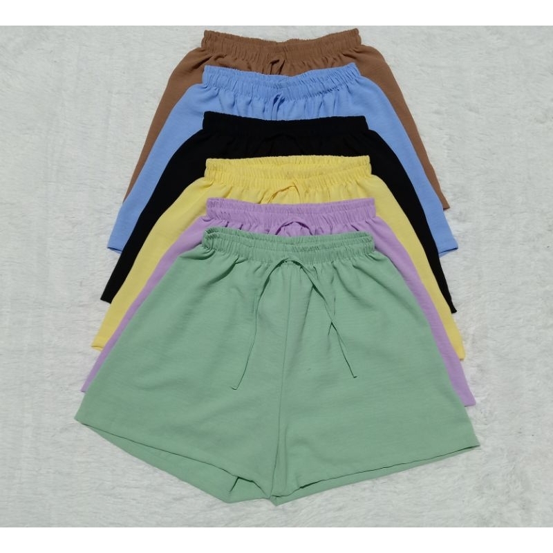 Short duna feminino casual verão com elástico confortável em Oferta na Shopee