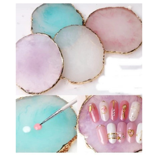 Pedra Base de Resina Ágata para Paleta de Pintura ou Foto Nail Art – SQ6075 em Oferta na Shopee