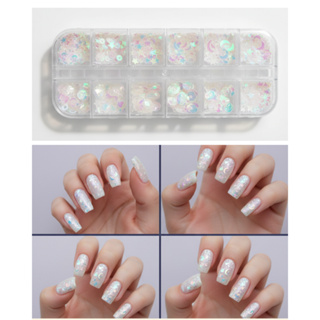 Kit Decoração Furta-Cor 12 Formatos - Nail Art 3D Encapsulamento - SQ7638 em Oferta na Shopee