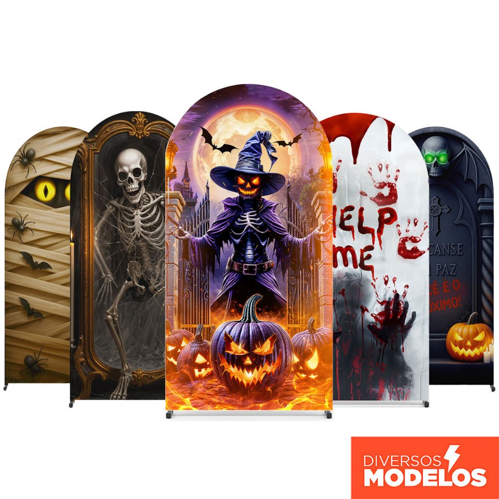 Capa Painel Romano 2x1m Decoração Halloween Festa Sublimado Em Tecido C/Elástico – Diversos Modelos em Oferta na Shopee