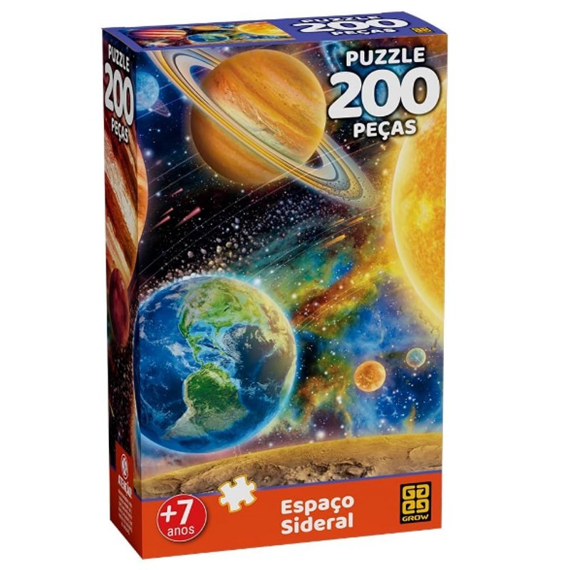 Quebra-cabeça 200 Peças Espaço Sideral - Grow em Oferta na Shopee