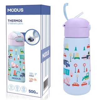 MODUS 500ml Garrafa Térmica de água Infantil Inox Com Canudo Isolamento A Vácuo em Oferta na Shopee