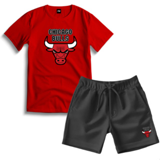 Kit Camiseta + Short Chicago Bulls Infantil Juvenil Exclusivo 100% Algodão Conjunto Basquete em Oferta na Shopee