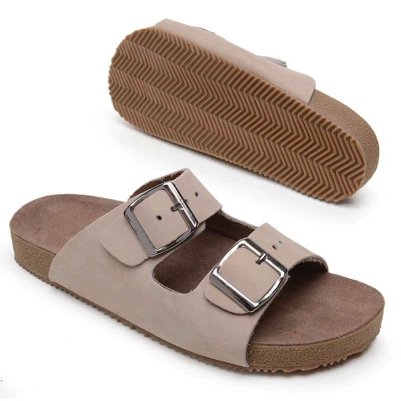 Sandália verão Unissex Birken Griffe Couro Bovino promoção + Cupom ajustes fivela Lateral Premium
