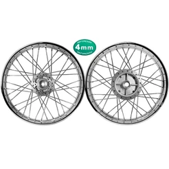 Par Aro Jante Roda Raios 4mm Cromados Cg Titan 150 2004 á 2017 Disco Montado Alinhado