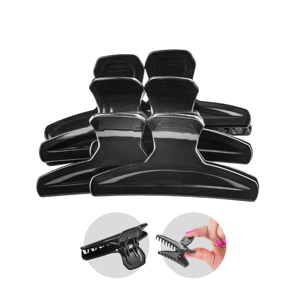 Kit 6 Piranhas para Cabelo Prendedor Cabelo Preto Profissional